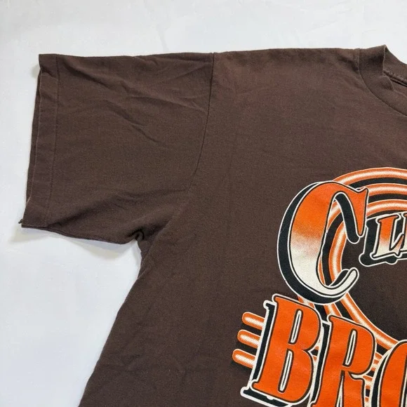 Cleveland Browns Trench T-Shirt Mens XL NFL Football Graphic Tee VINTAGE 1990's - Picture 8 of 14